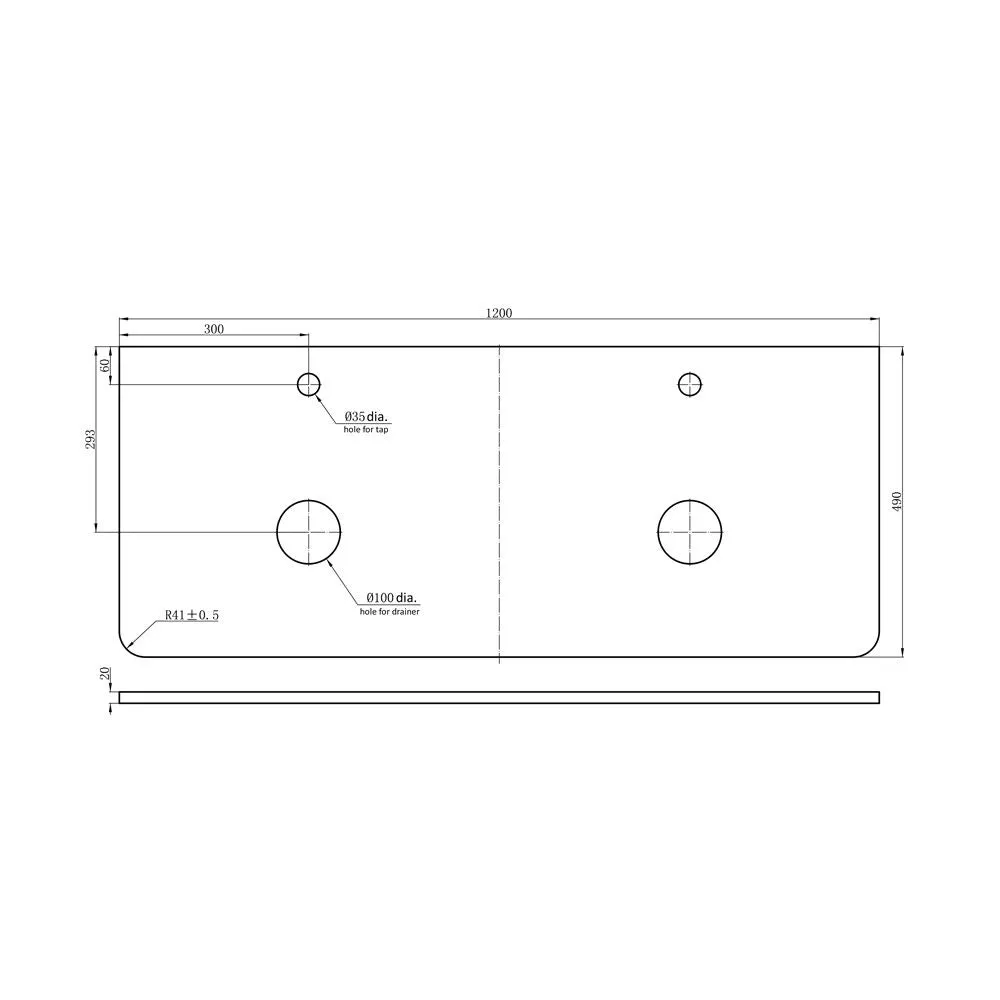 Doro 1200mm Wall Mounted Vanity Unit With Worktop