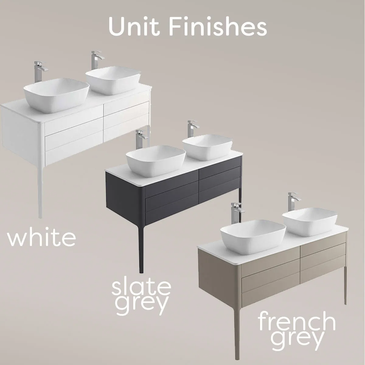 Doro 1200mm Wall Mounted Vanity Unit With Worktop