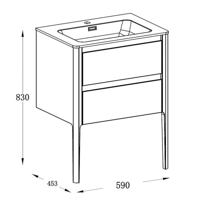 Doro II Wall Mounted Vanity Unit with Basin