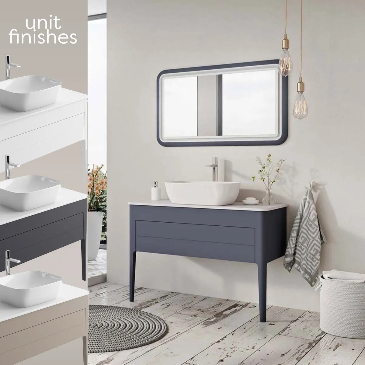 Doro Wall Mounted Vanity Unit With Worktop