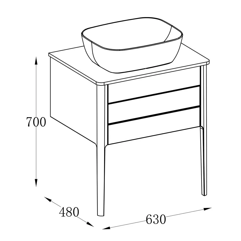 Doro Wall Mounted Vanity Unit With Worktop