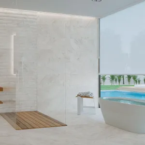 Dreamy Desert 4D Shaped Marble Effect Porcelain Tile 100x100cm Matt