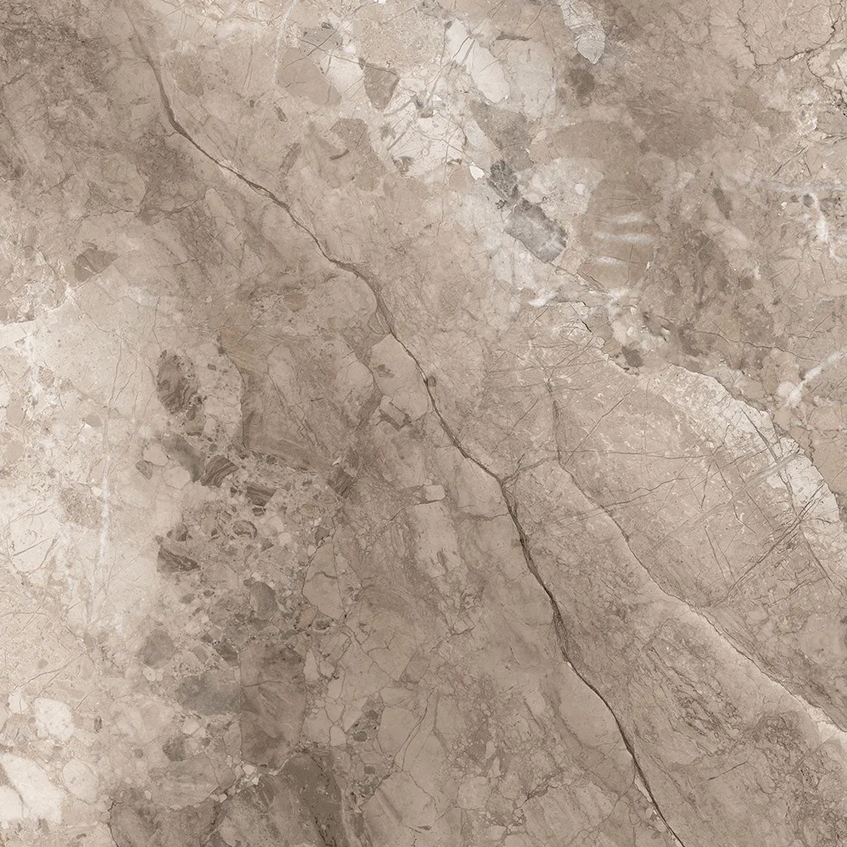 Dreamy Mocha 4D Shaped Marble Effect Porcelain Tile 100x100cm Matt