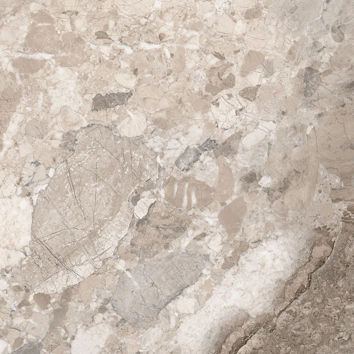 Dreamy Mocha 4D Shaped Marble Effect Porcelain Tile 100x100cm Matt