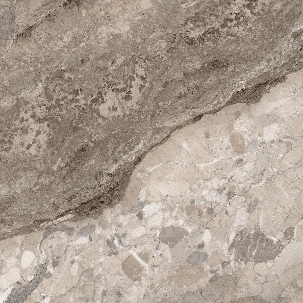 Dreamy Mocha 4D Shaped Marble Effect Porcelain Tile 100x100cm Matt