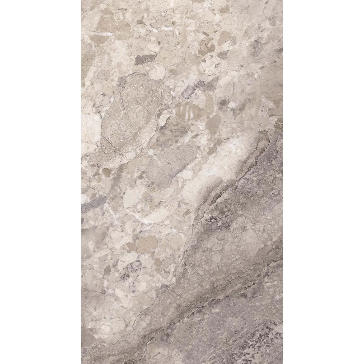 Dreamy Mocha 4D Shaped Marble Effect Porcelain Tile 100x180cm Matt