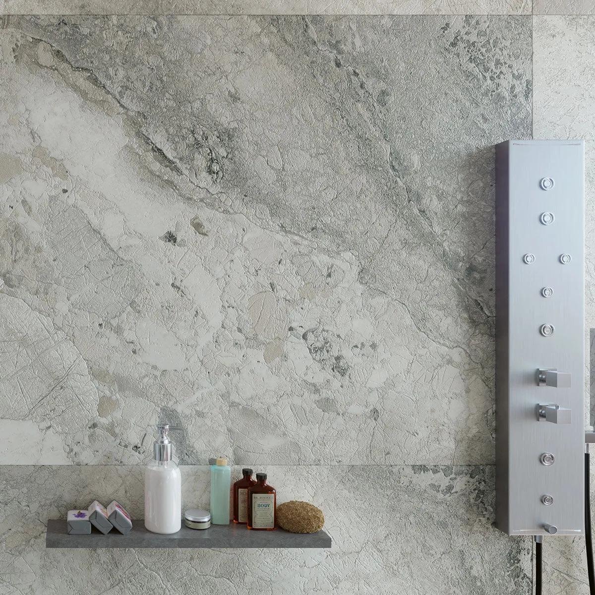 Dreamy Road 4D Shaped Marble Effect Porcelain Tile 100x100cm Matt