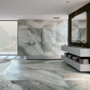 Dreamy Road 4D Shaped Marble Effect Porcelain Tile 100x180cm Matt