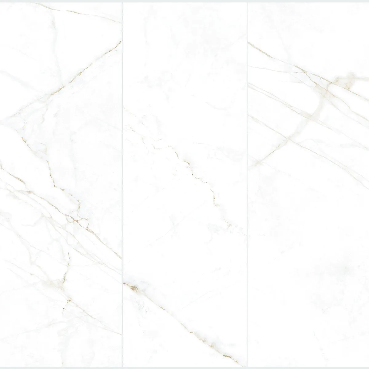 Dual White 4D Marble Effect Wall Tile 33x100cm Matt