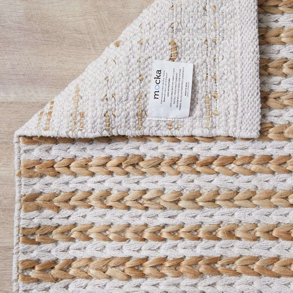 Duke Braided Cotton Jute Rug - Runner Mocka
