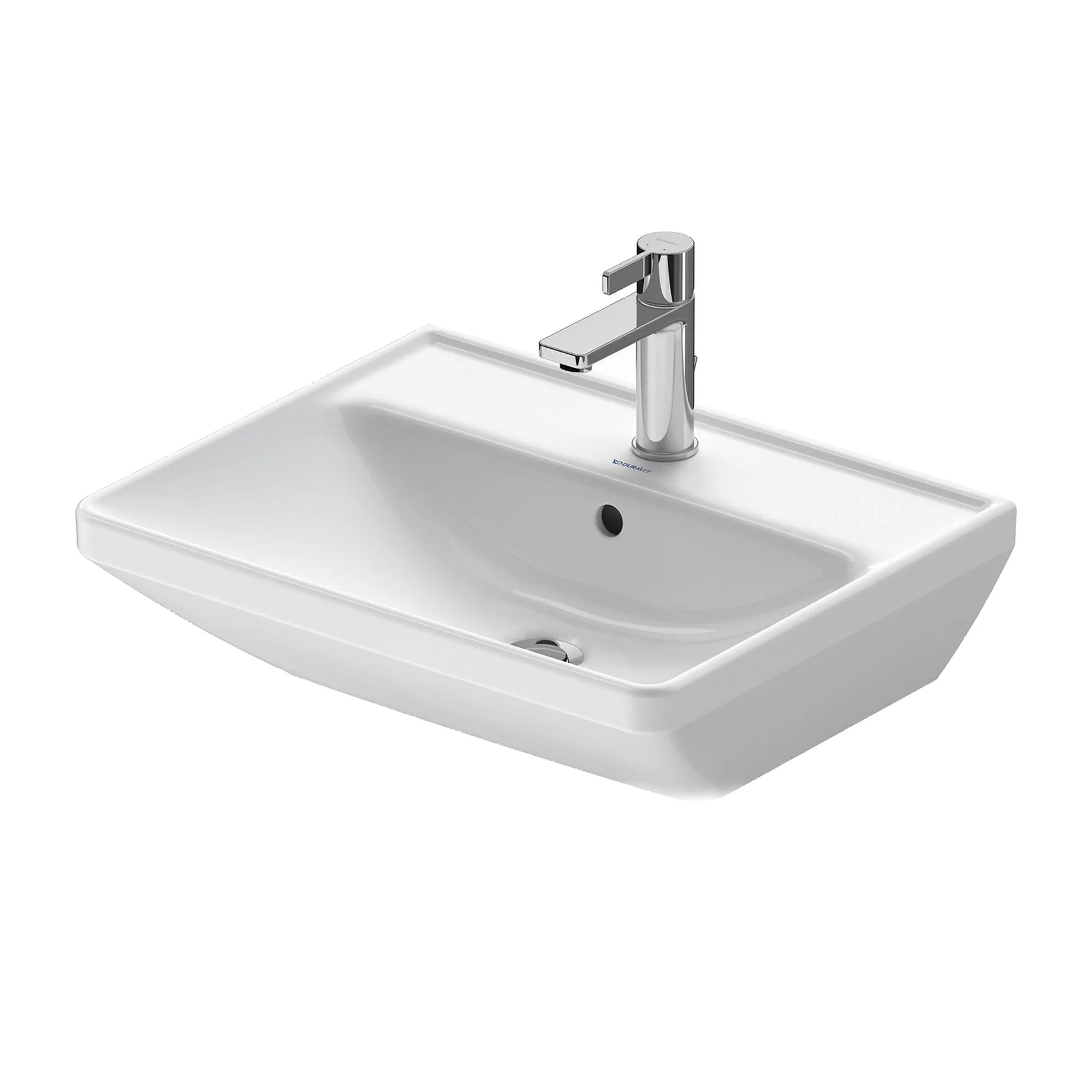 Duravit D-Neo 550 Square White Basin With Standard Pedestal