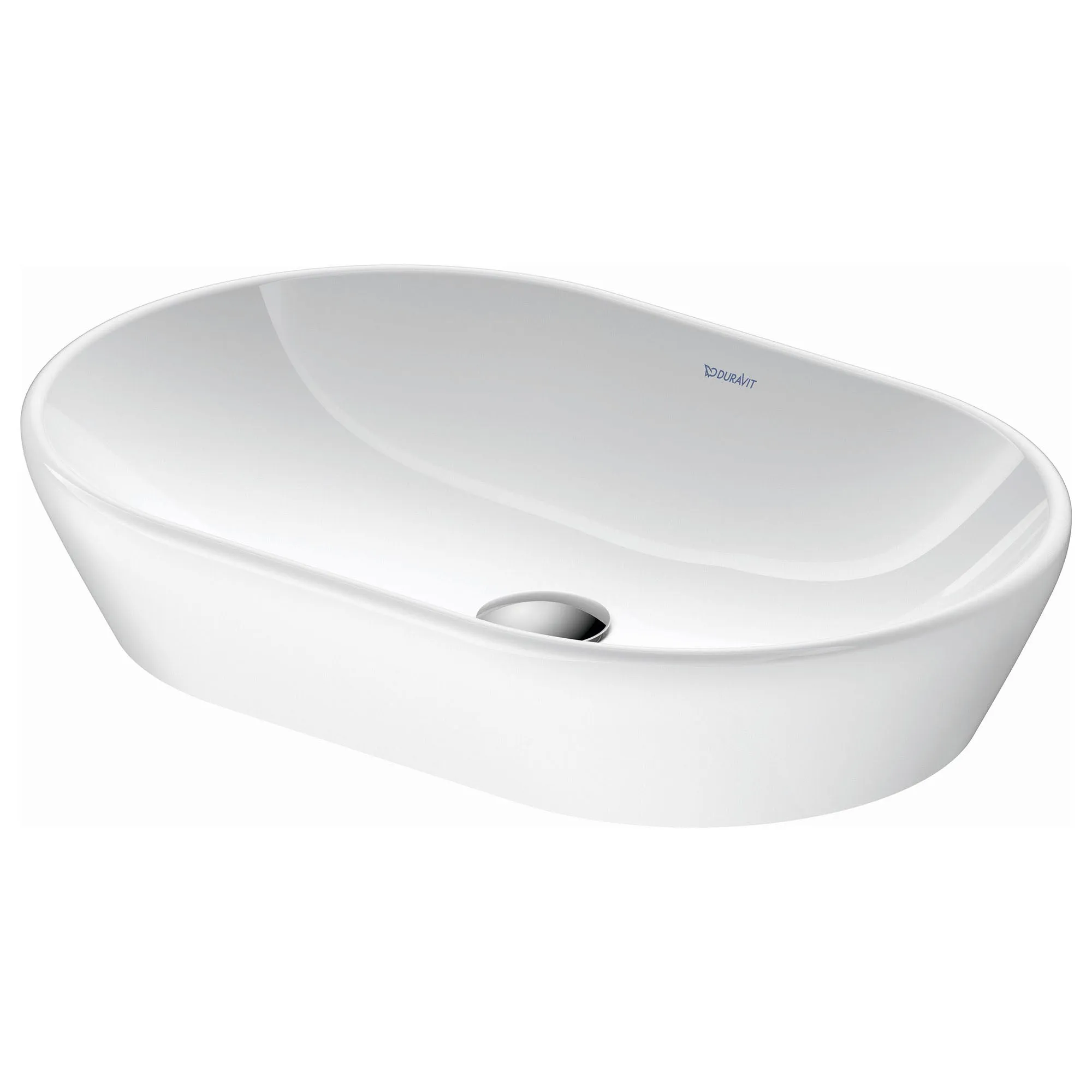 Duravit D-Neo 600 Oval Countertop Basin - Gloss White