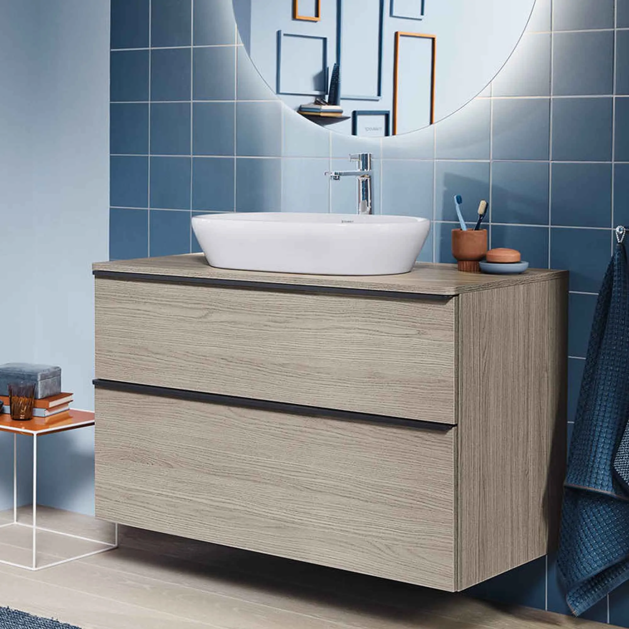 Duravit D-Neo 600 Oval Countertop Basin - Gloss White