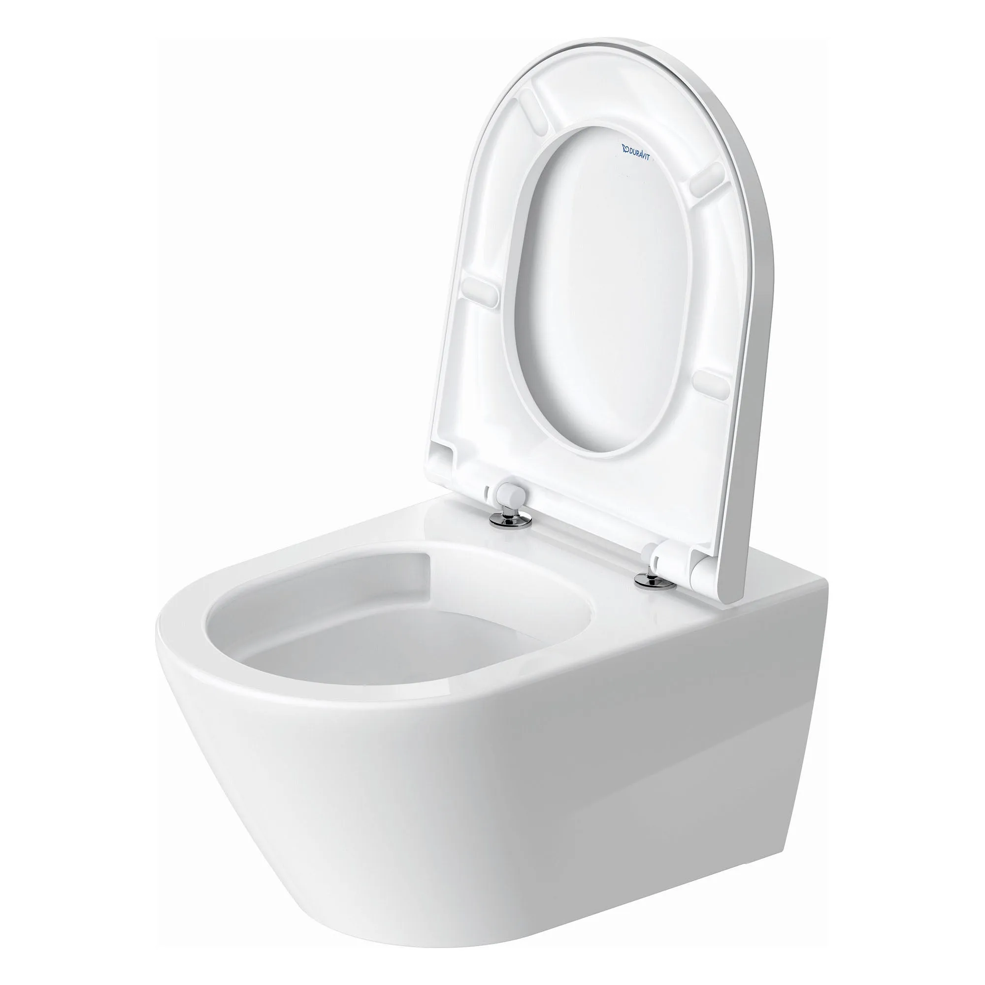 Duravit D-Neo Rimless Wall Hung WC Pan With Soft Close Toilet Seat - Gloss White