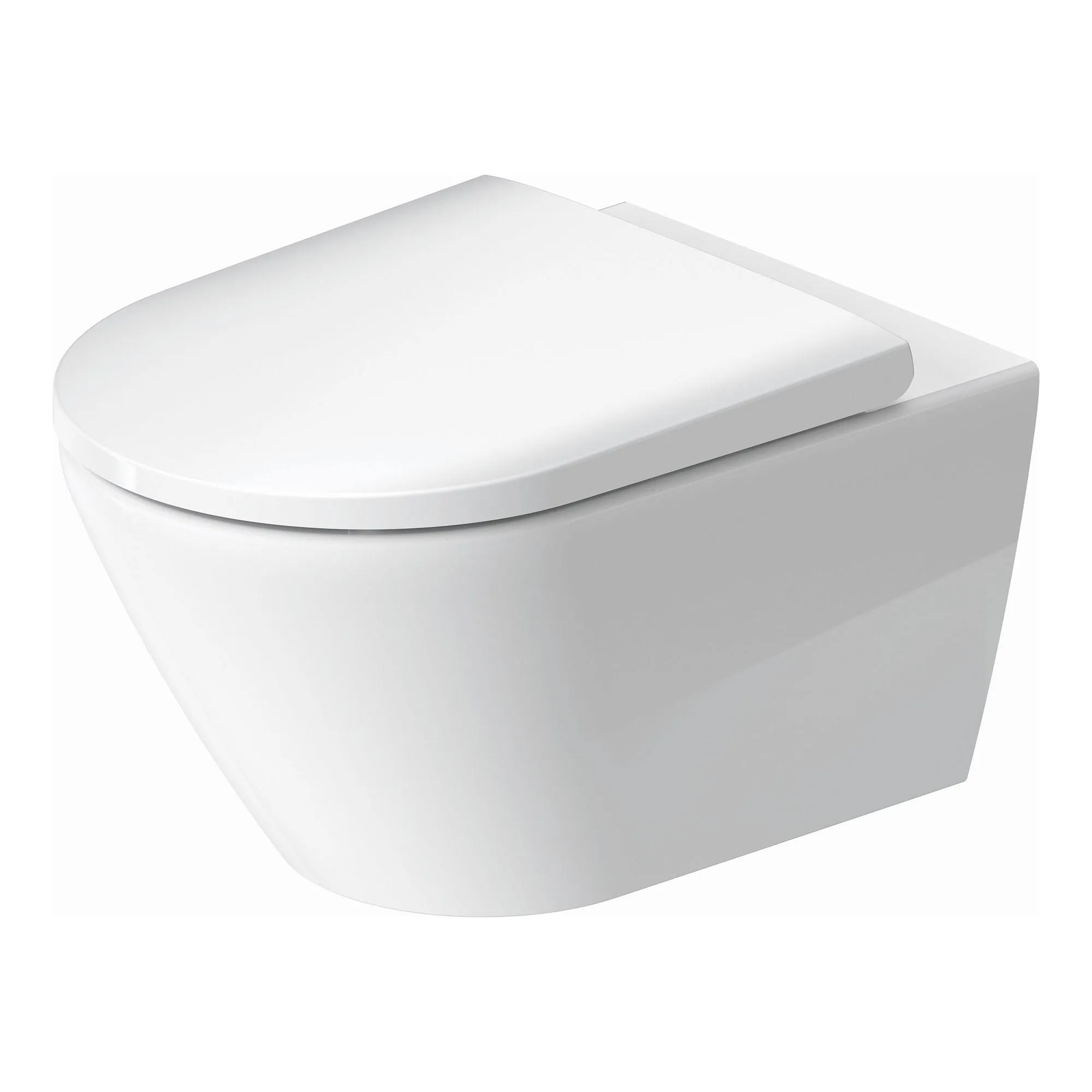 Duravit D-Neo Rimless Wall Hung WC Pan With Soft Close Toilet Seat - Gloss White