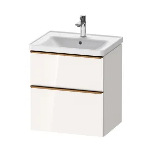 Duravit D-Neo Wall Mounted 2-Drawer Vanity Unit With Ceramic Basin - Gloss White