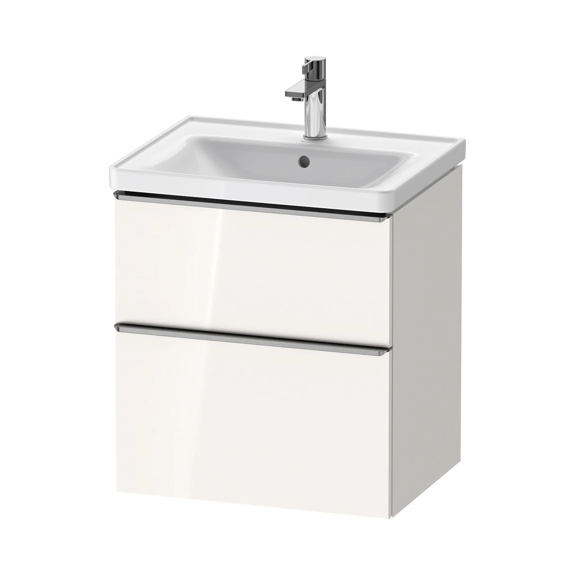 Duravit D-Neo Wall Mounted 2-Drawer Vanity Unit With Ceramic Basin - Gloss White