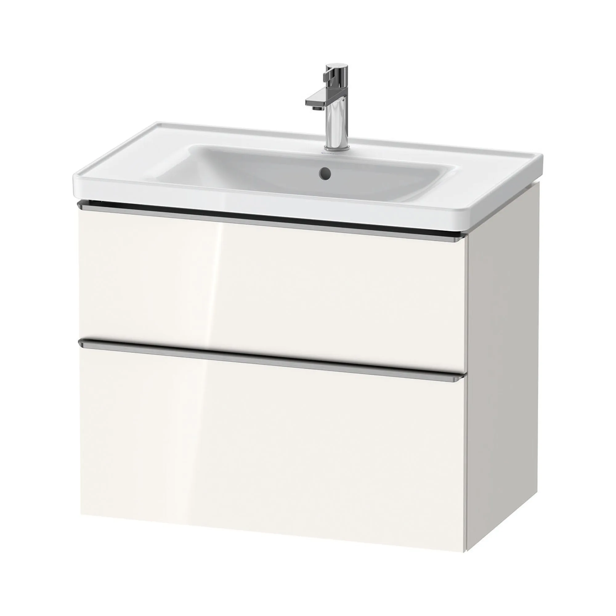Duravit D-Neo Wall Mounted 2-Drawer Vanity Unit With Ceramic Basin - Gloss White