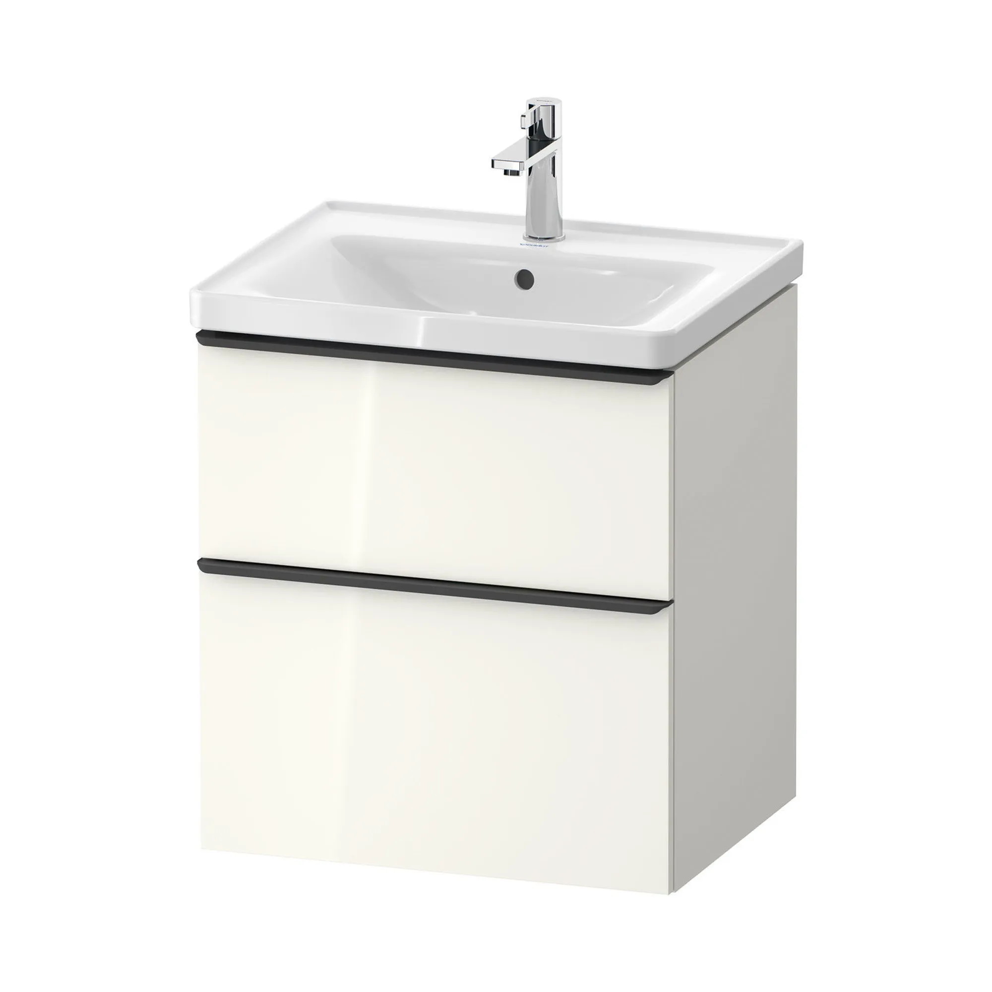 Duravit D-Neo Wall Mounted 2-Drawer Vanity Unit With Ceramic Basin - Gloss White