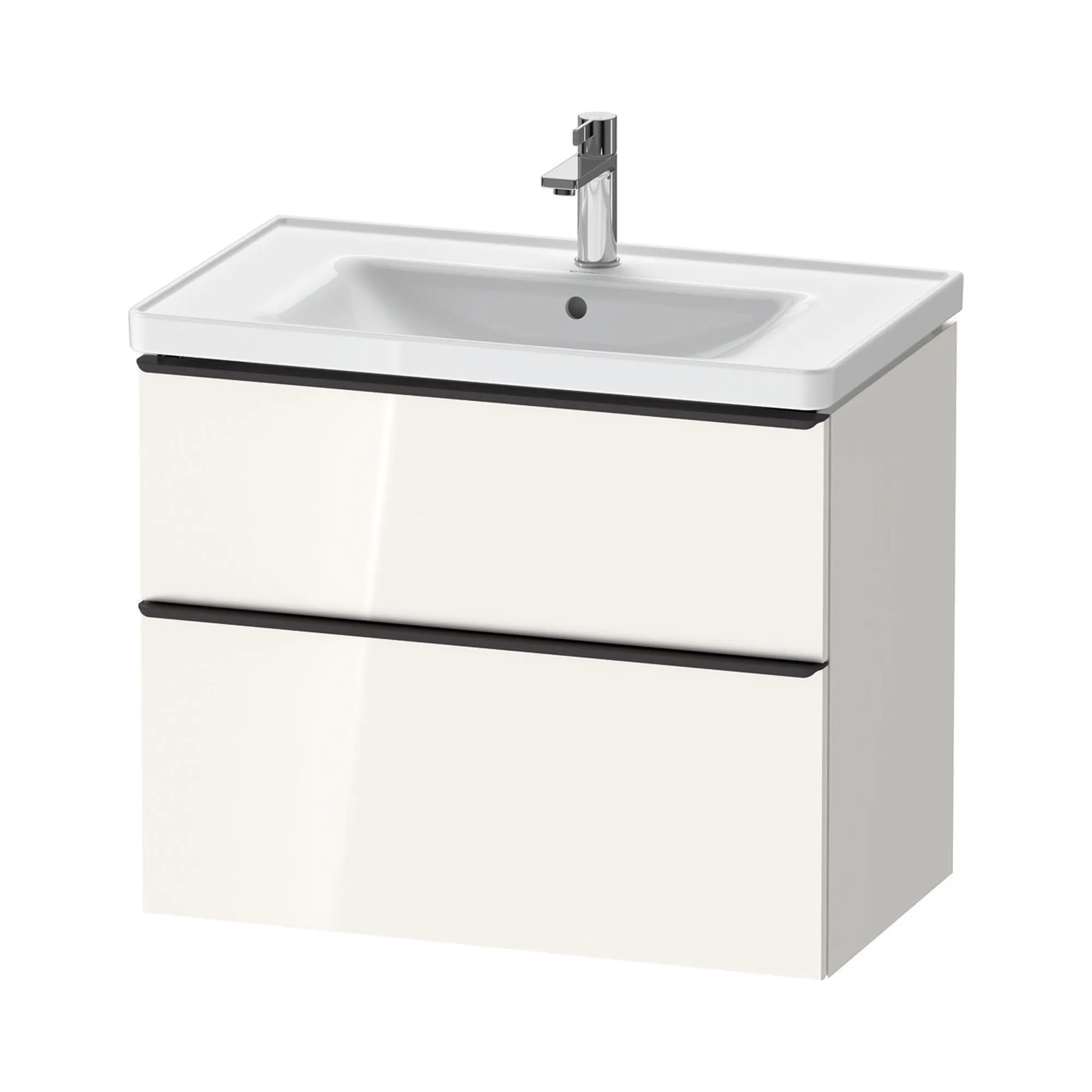Duravit D-Neo Wall Mounted 2-Drawer Vanity Unit With Ceramic Basin - Gloss White