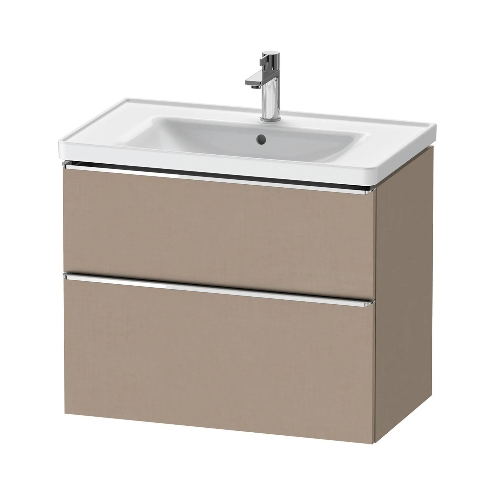 Duravit D-Neo Wall Mounted 2-Drawer Vanity Unit With Ceramic Basin - Matt Linen