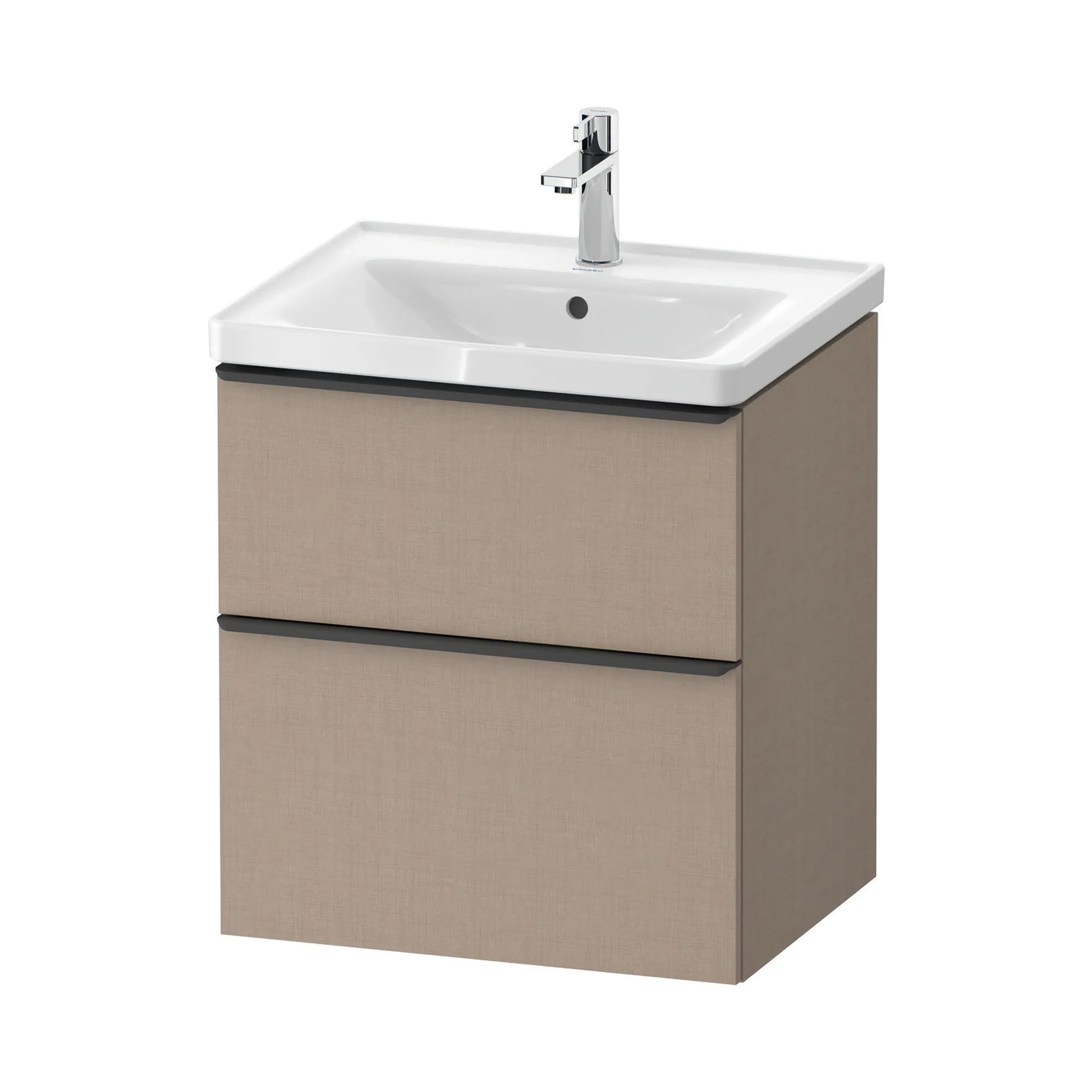 Duravit D-Neo Wall Mounted 2-Drawer Vanity Unit With Ceramic Basin - Matt Linen