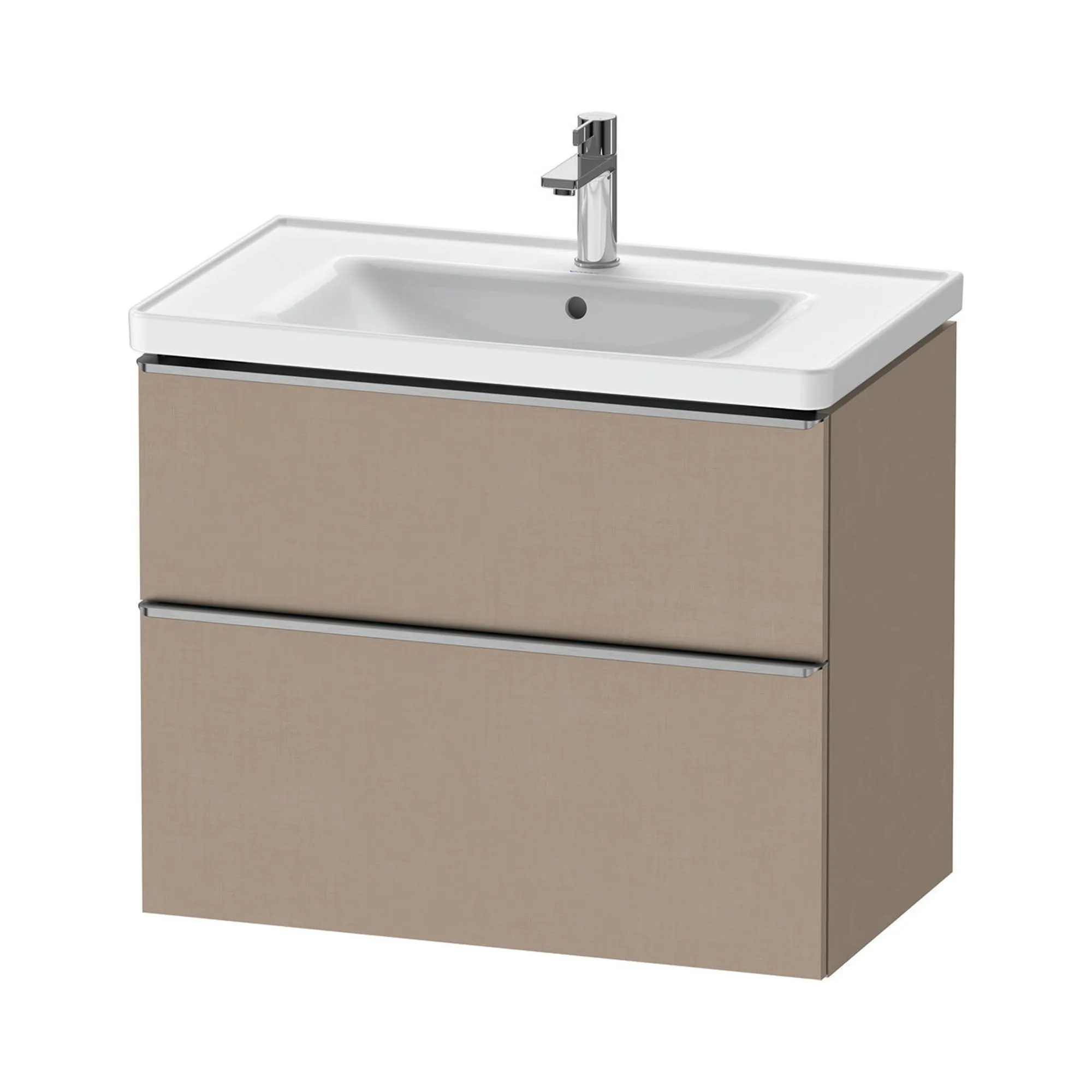 Duravit D-Neo Wall Mounted 2-Drawer Vanity Unit With Ceramic Basin - Matt Linen