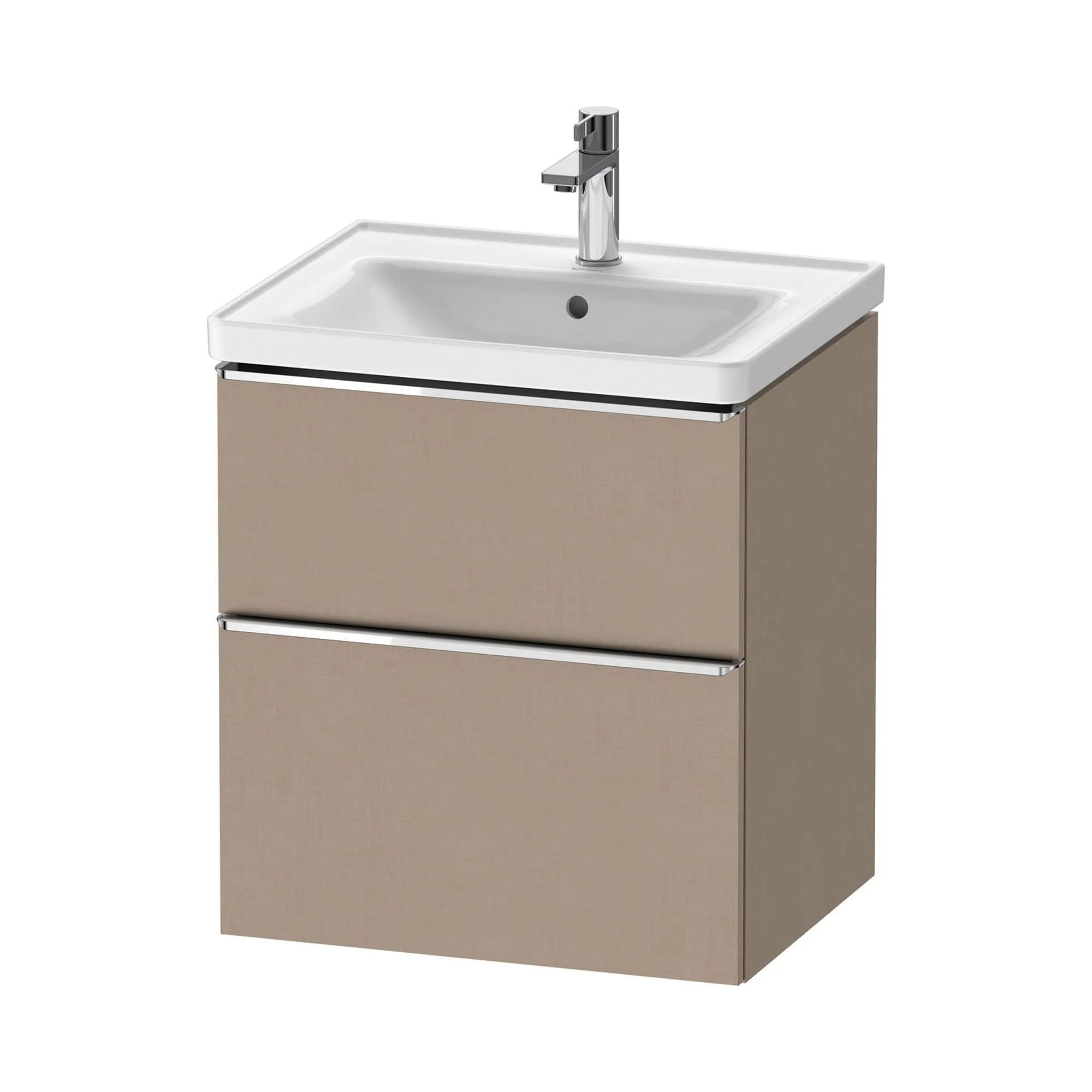 Duravit D-Neo Wall Mounted 2-Drawer Vanity Unit With Ceramic Basin - Matt Linen