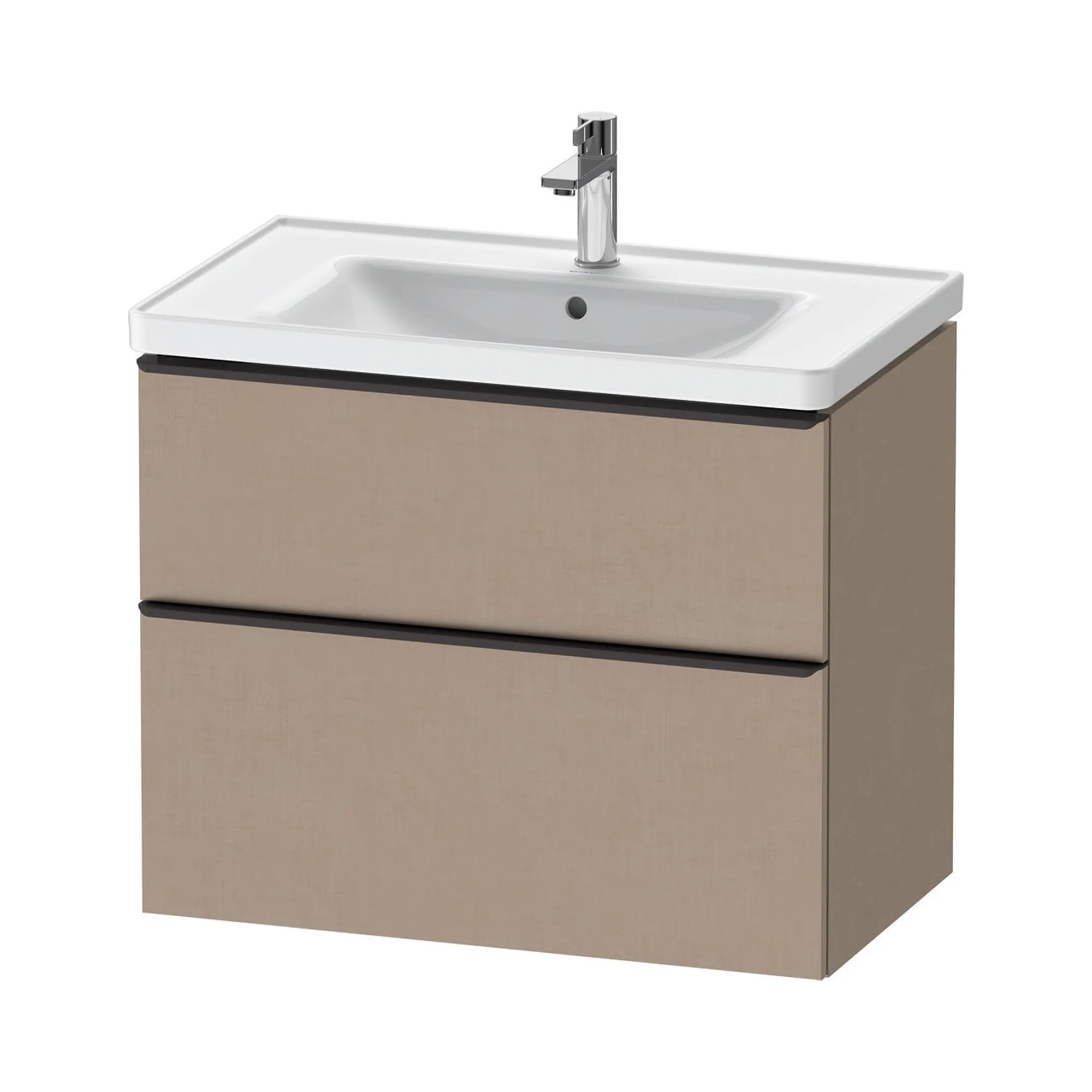 Duravit D-Neo Wall Mounted 2-Drawer Vanity Unit With Ceramic Basin - Matt Linen