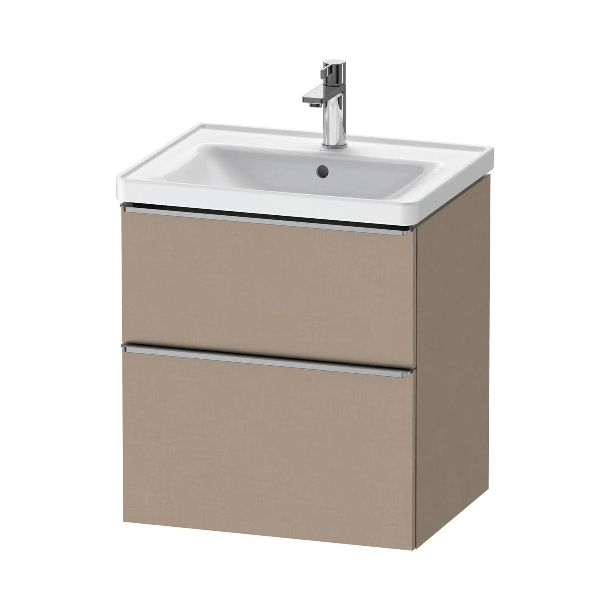 Duravit D-Neo Wall Mounted 2-Drawer Vanity Unit With Ceramic Basin - Matt Linen