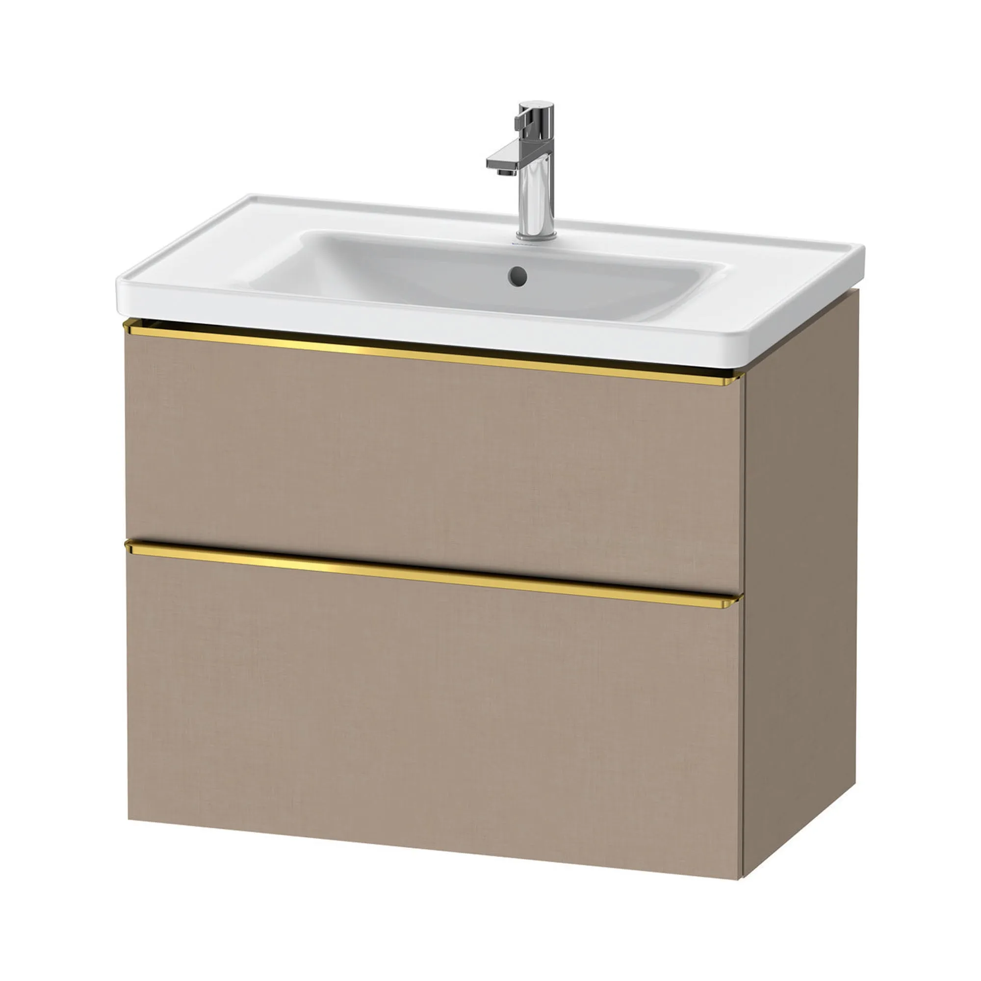 Duravit D-Neo Wall Mounted 2-Drawer Vanity Unit With Ceramic Basin - Matt Linen