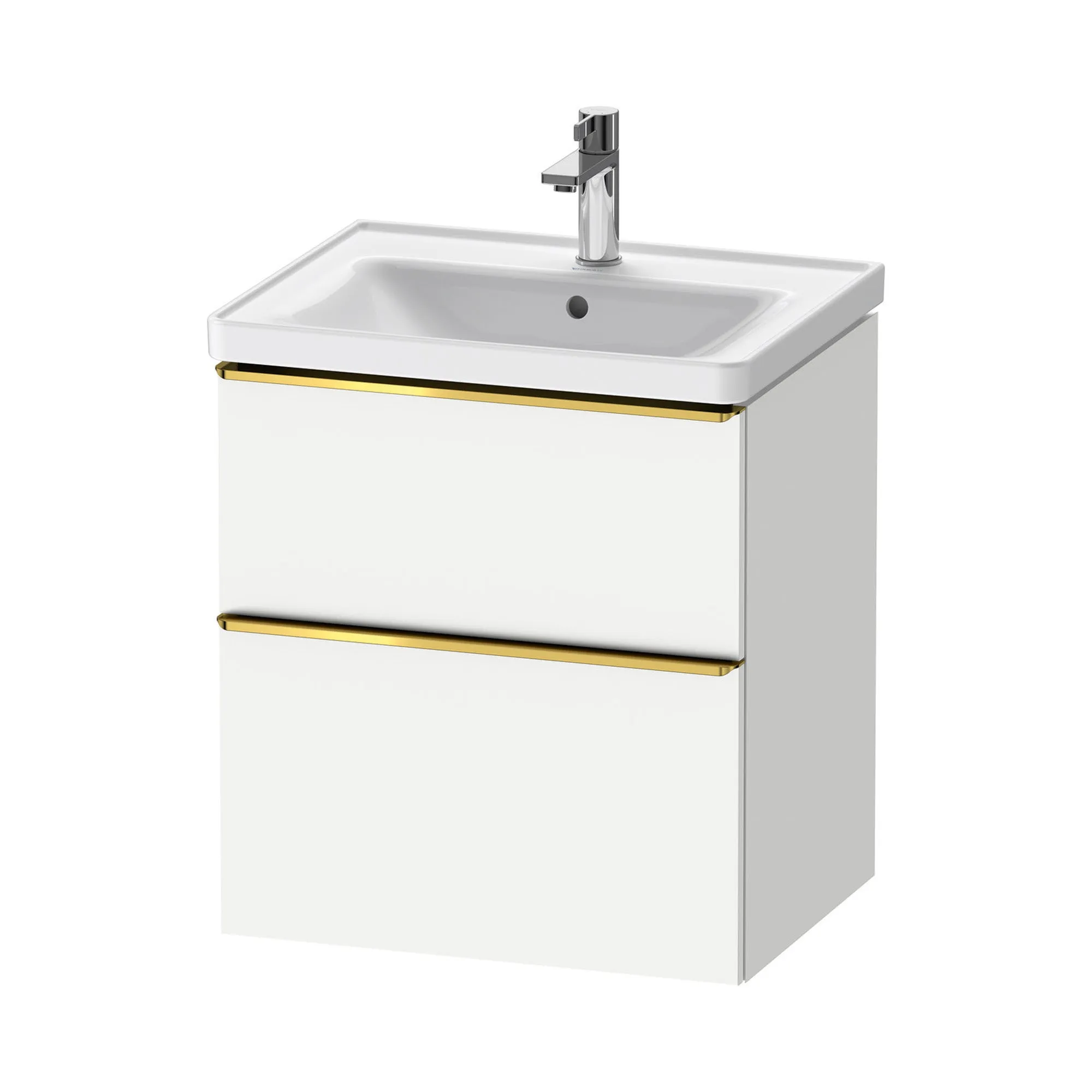 Duravit D-Neo Wall Mounted 2-Drawer Vanity Unit With Ceramic Basin - Matt White