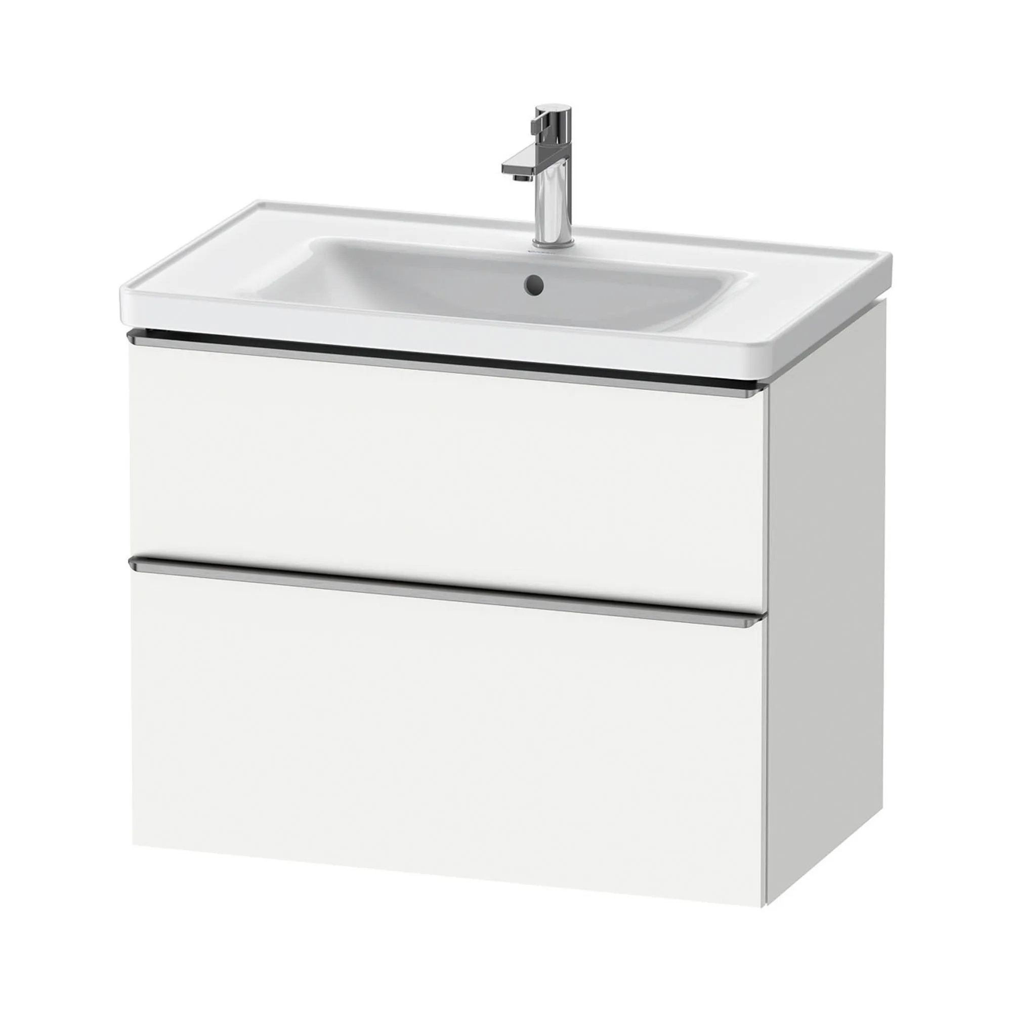 Duravit D-Neo Wall Mounted 2-Drawer Vanity Unit With Ceramic Basin - Matt White