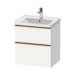 Duravit D-Neo Wall Mounted 2-Drawer Vanity Unit With Ceramic Basin - Matt White