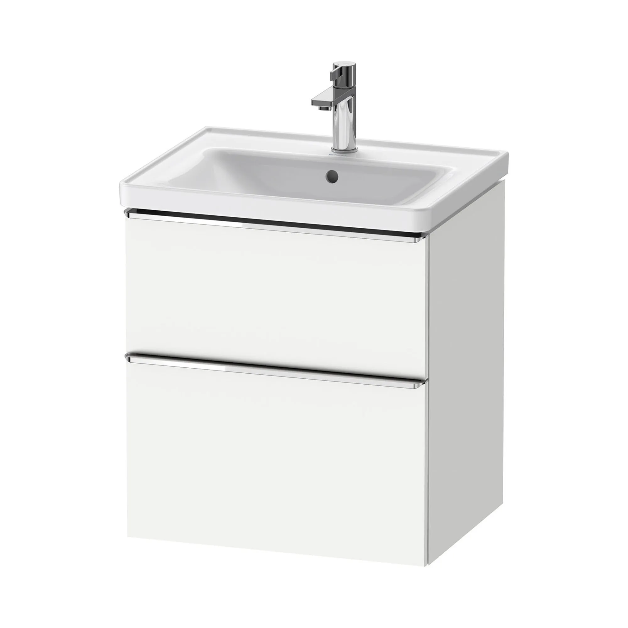 Duravit D-Neo Wall Mounted 2-Drawer Vanity Unit With Ceramic Basin - Matt White
