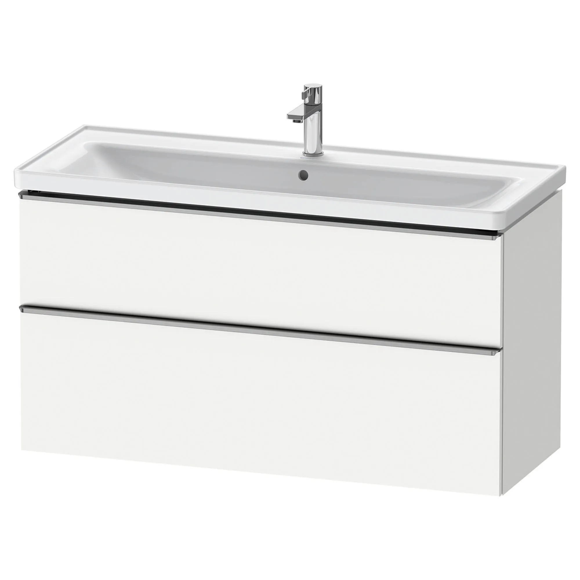 Duravit D-Neo Wall Mounted 2-Drawer Vanity Unit With Ceramic Basin - Matt White
