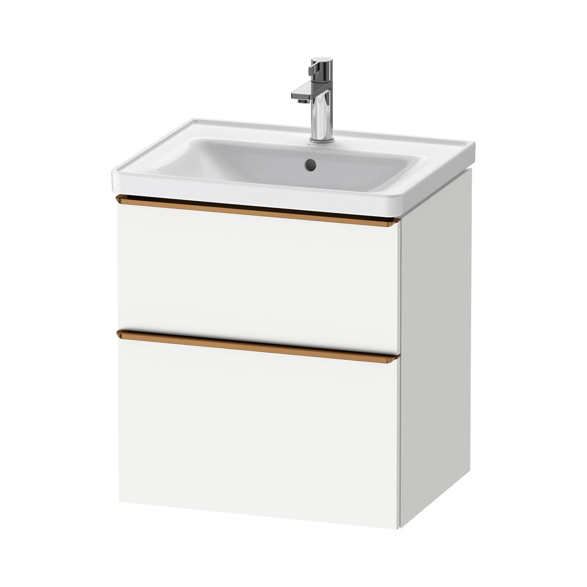 Duravit D-Neo Wall Mounted 2-Drawer Vanity Unit With Ceramic Basin - Matt White
