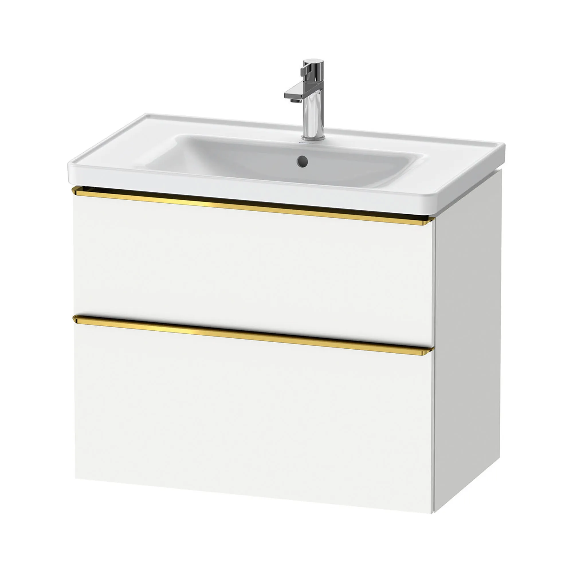 Duravit D-Neo Wall Mounted 2-Drawer Vanity Unit With Ceramic Basin - Matt White
