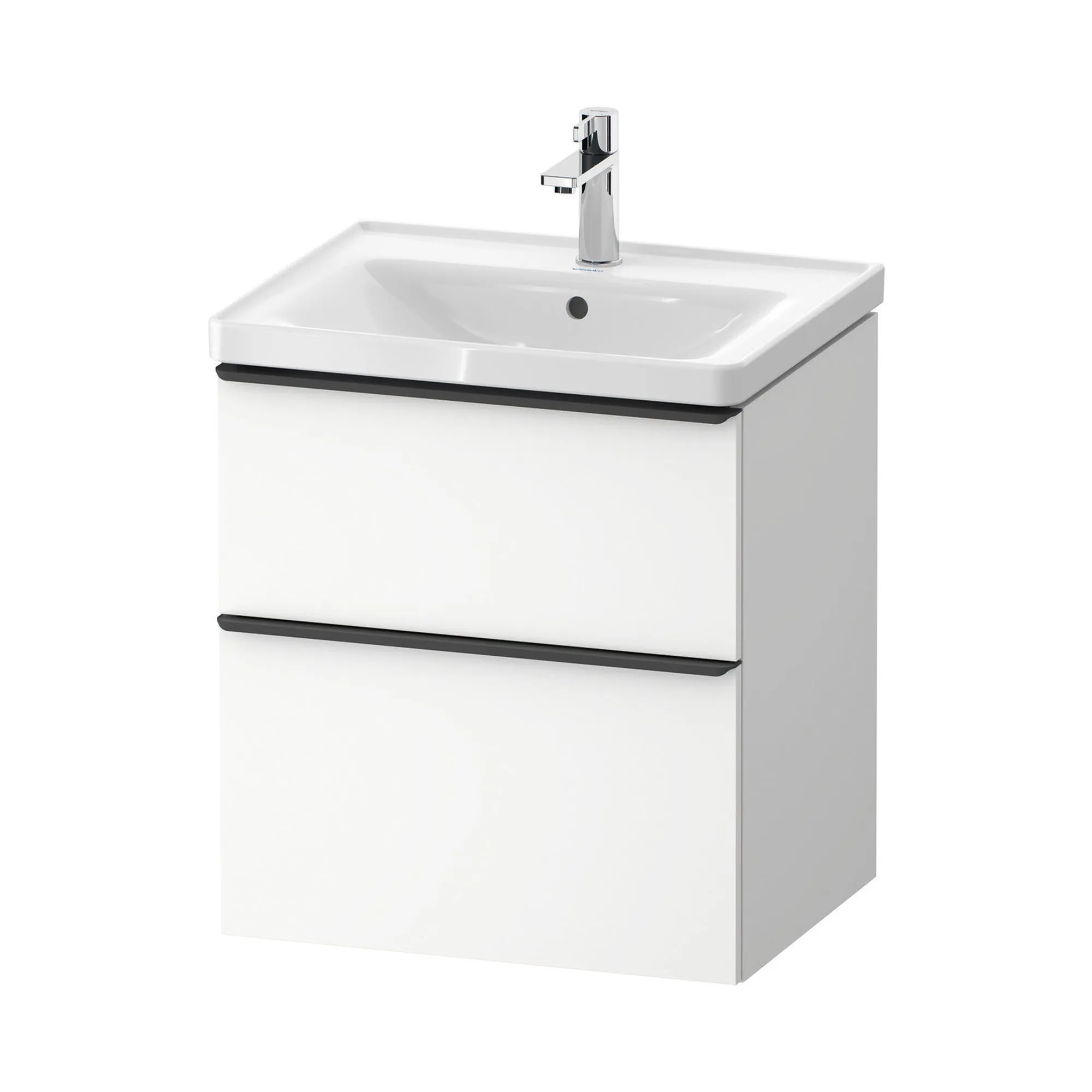 Duravit D-Neo Wall Mounted 2-Drawer Vanity Unit With Ceramic Basin - Matt White