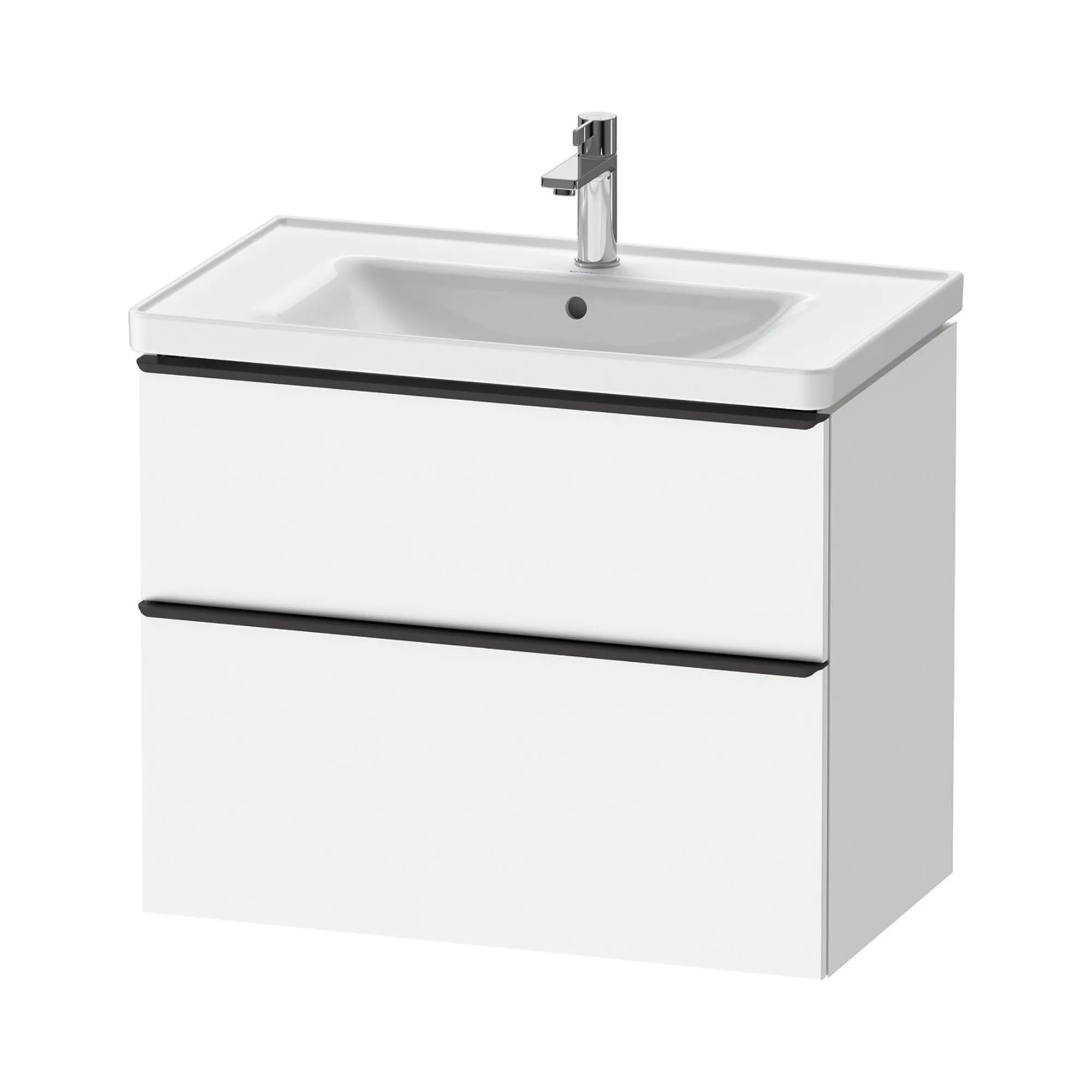 Duravit D-Neo Wall Mounted 2-Drawer Vanity Unit With Ceramic Basin - Matt White