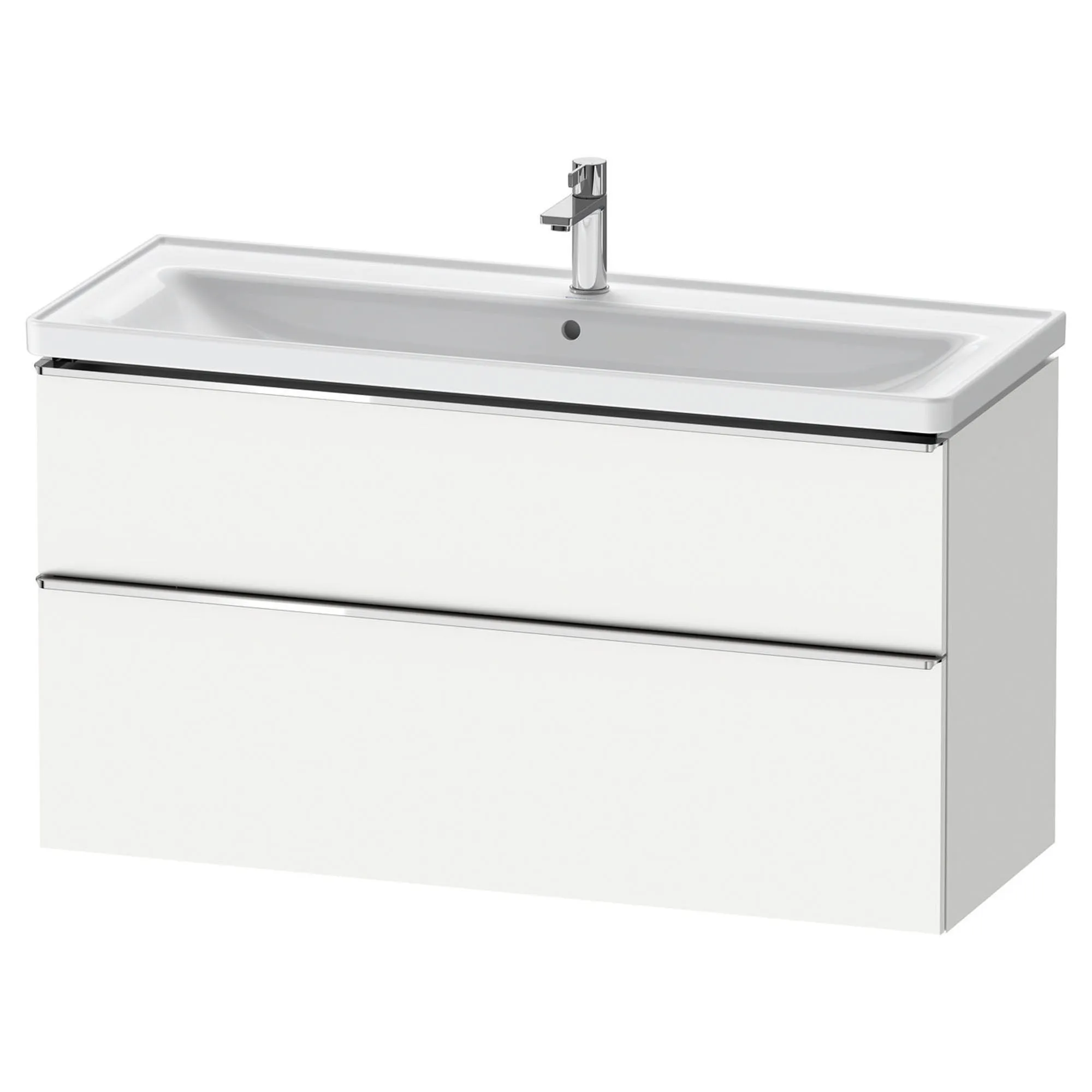 Duravit D-Neo Wall Mounted 2-Drawer Vanity Unit With Ceramic Basin - Matt White