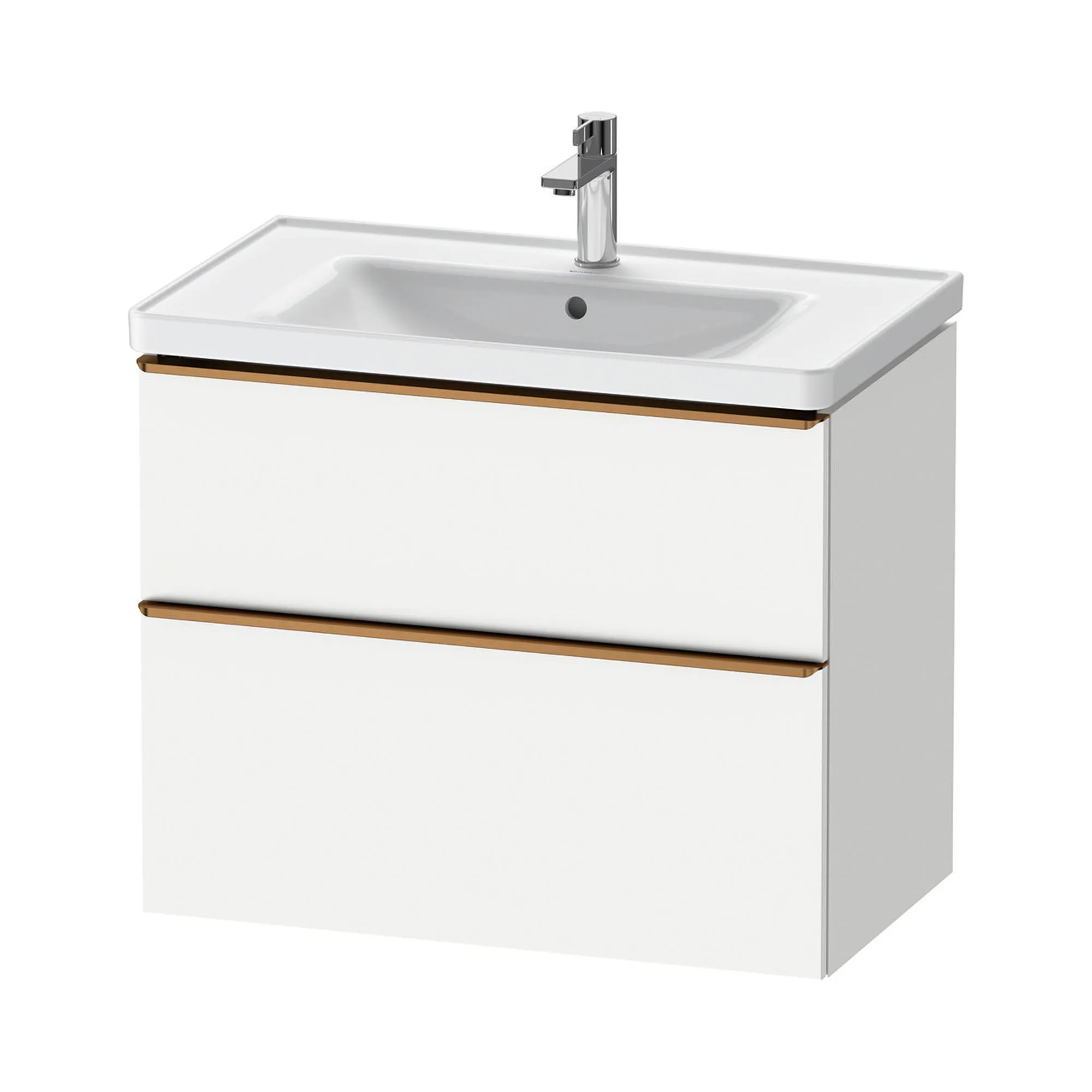 Duravit D-Neo Wall Mounted 2-Drawer Vanity Unit With Ceramic Basin - Matt White