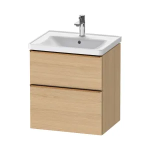 Duravit D-Neo Wall Mounted 2-Drawer Vanity Unit With Ceramic Basin - Natural Oak