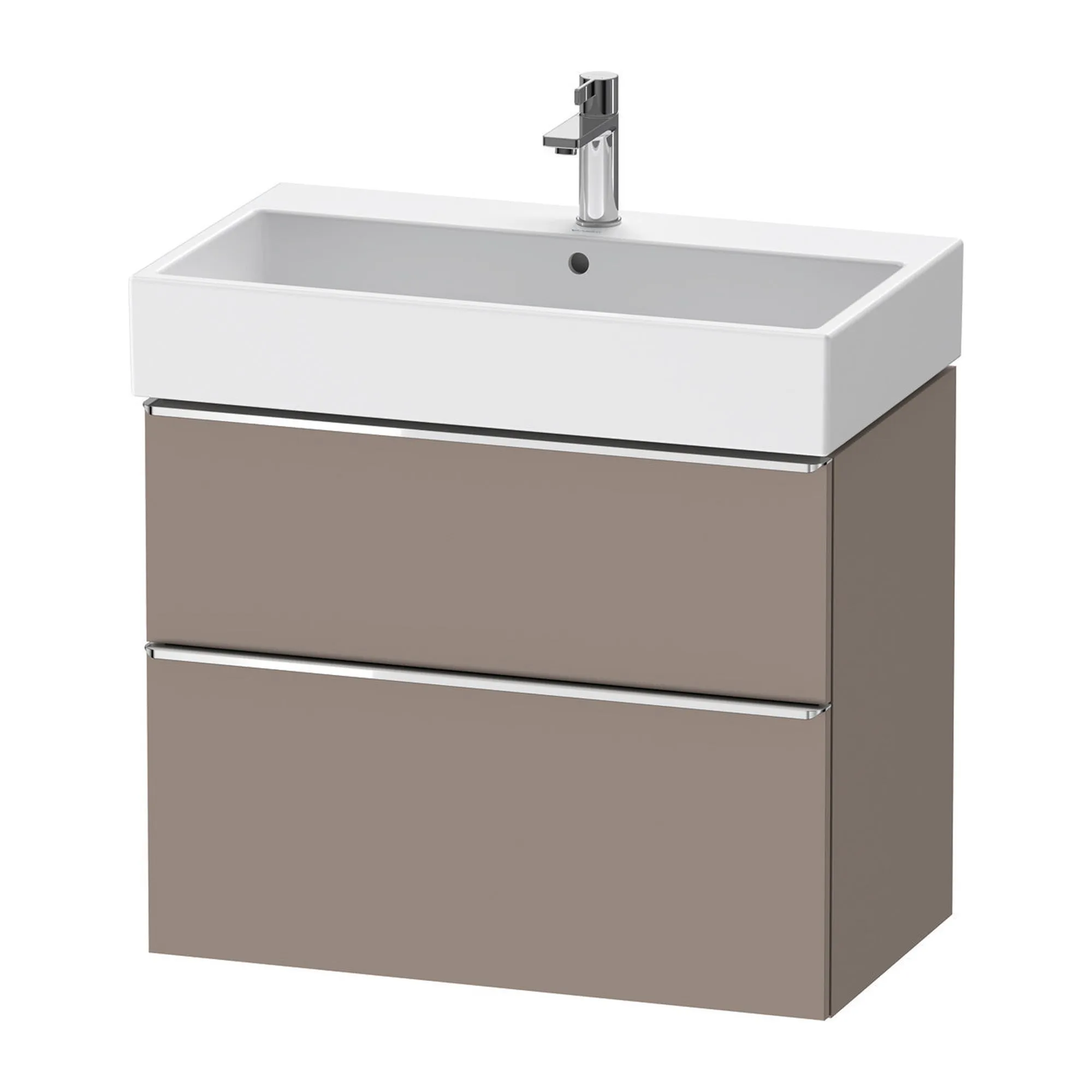Duravit D-Neo Wall Mounted 2-Drawer Vanity Unit With Vero Air Ceramic Basin - Basalt