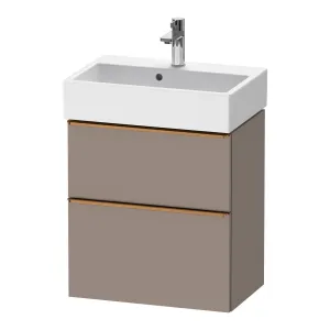 Duravit D-Neo Wall Mounted 2-Drawer Vanity Unit With Vero Air Ceramic Basin - Basalt