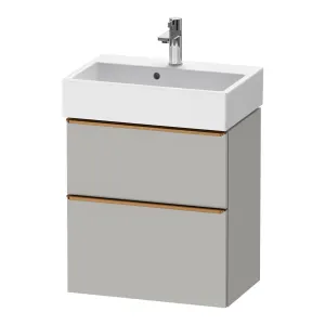 Duravit D-Neo Wall Mounted 2-Drawer Vanity Unit With Vero Air Ceramic Basin - Concrete Grey