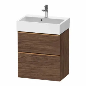 Duravit D-Neo Wall Mounted 2-Drawer Vanity Unit With Vero Air Ceramic Basin - Dark Walnut