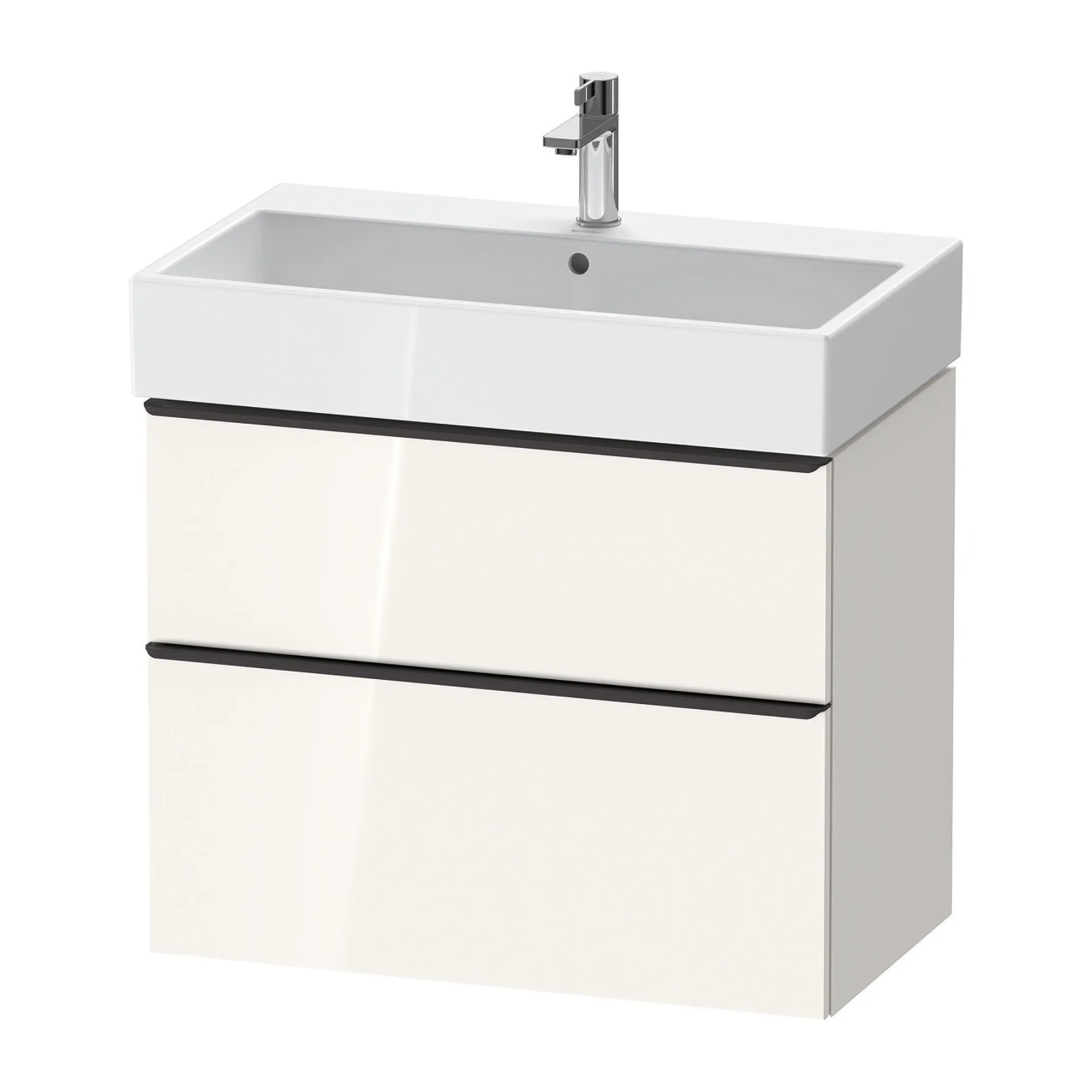 Duravit D-Neo Wall Mounted 2-Drawer Vanity Unit With Vero Air Ceramic Basin - Gloss White