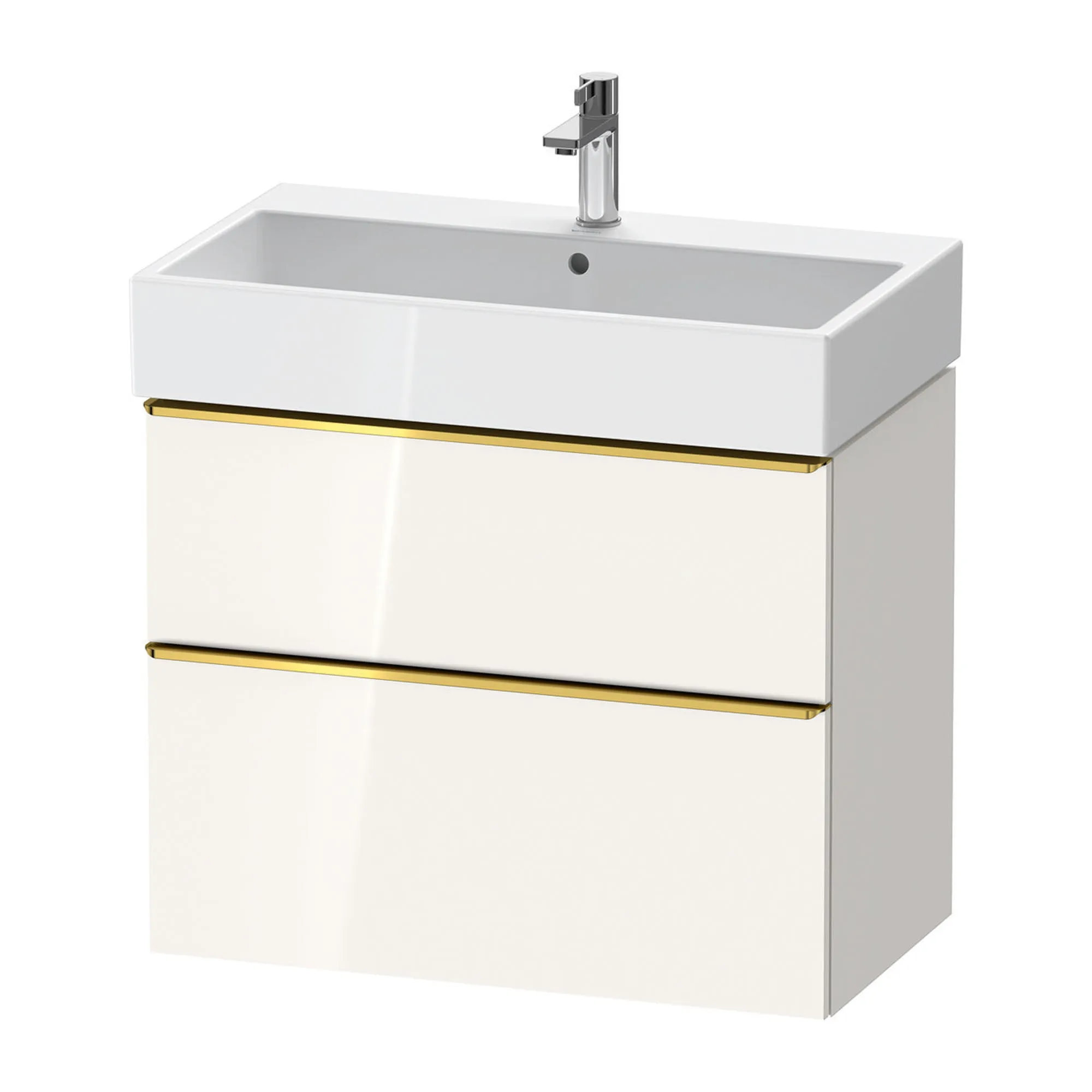Duravit D-Neo Wall Mounted 2-Drawer Vanity Unit With Vero Air Ceramic Basin - Gloss White