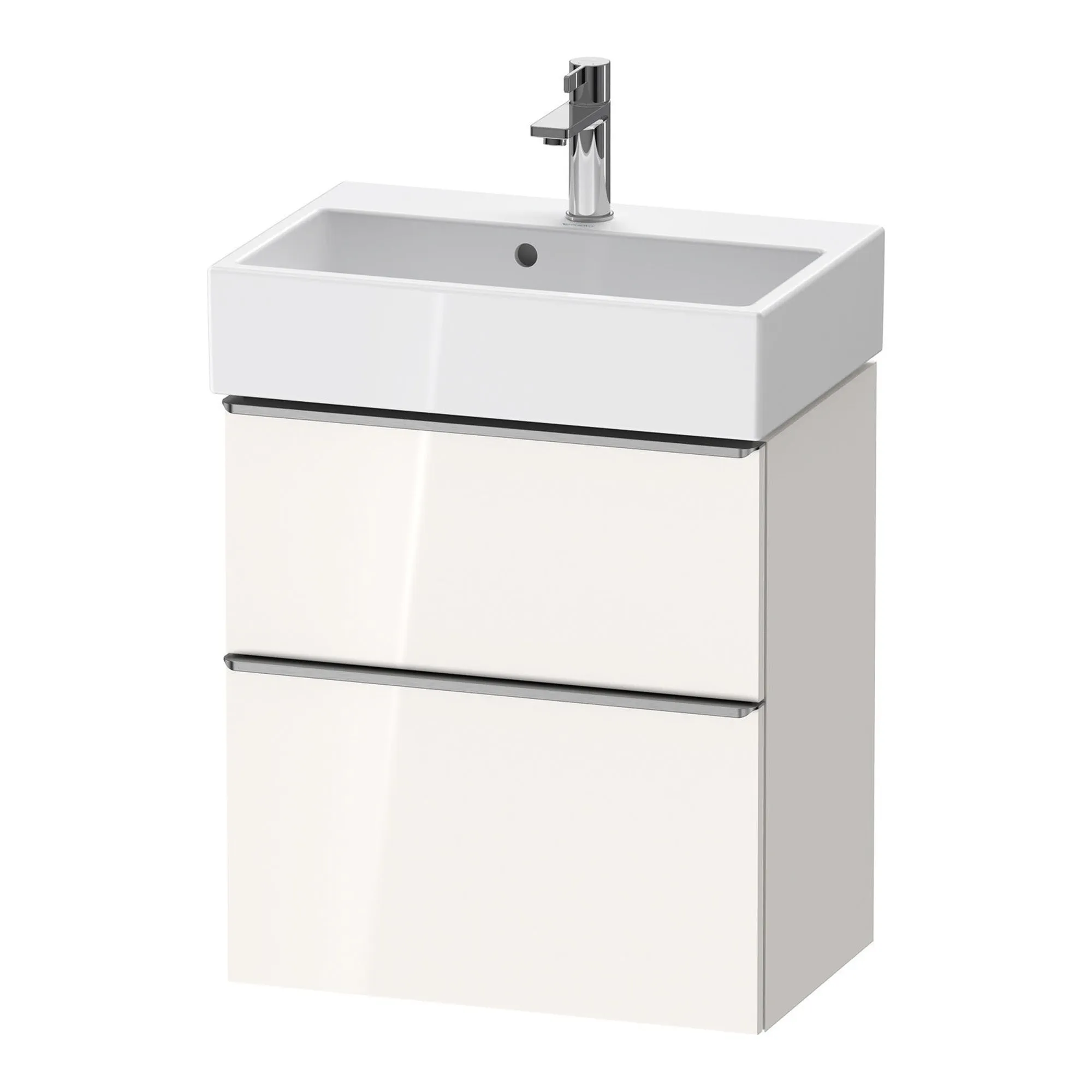 Duravit D-Neo Wall Mounted 2-Drawer Vanity Unit With Vero Air Ceramic Basin - Gloss White